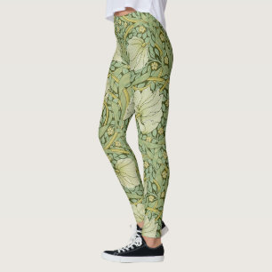 Leggings William Morris Pimpernel Fond d'écran bleu Floral