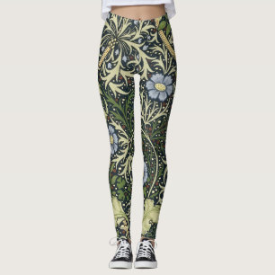 Leggings William Morris Seaweed Motif Floral Art Vintage