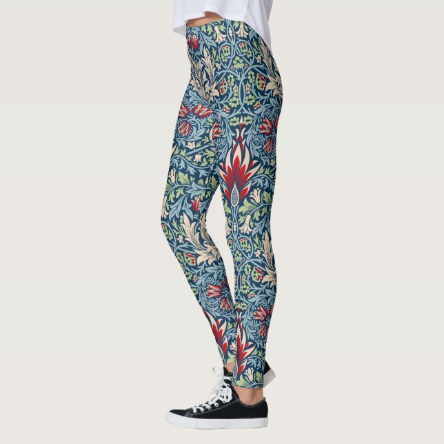 Leggings William Morris Snakeshead Fritillaire Floral Desig (Gauche)