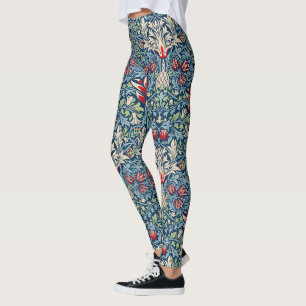 Leggings William Morris Snakeshead Fritillaire Floral Desig