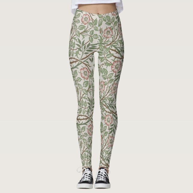 Leggings William Morris Sweetbrie Floral Art Nouveau (Devant)