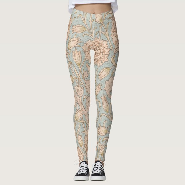 Leggings William Morris Wild Tulip Fleur Design Floral (Devant)