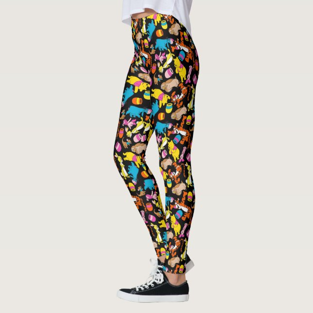 Leggings Winnie l'Ourson| Motif des amis lumineux (Gauche)