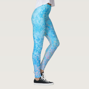 Leggings Winter Blues Bright Pastel Abstrait