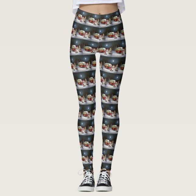 Leggings Winter Corgi Caravan Christmas Adventure (Devant)