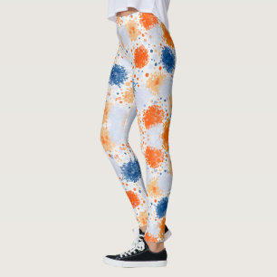 Leggings with a vibrant abstract design