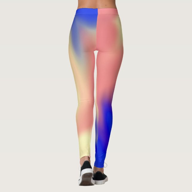 Leggings with Abstract Colourful Flow Design (Back)
