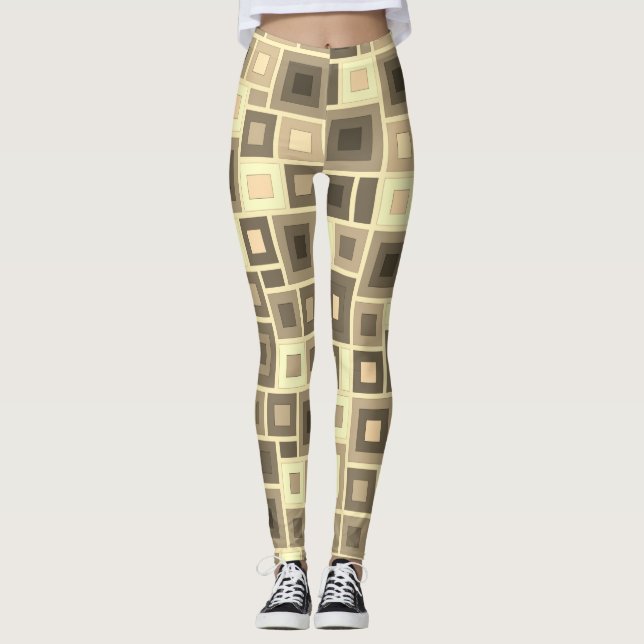Leggings with art of geometric shapes (Front)