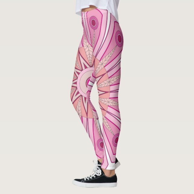 Leggings with art of pink (Left)