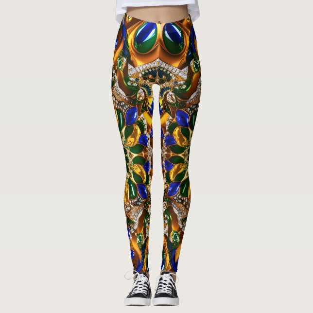 Leggings with Brazil Colours design (Front)