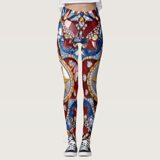 Leggings with Colombian Colours design (Front)