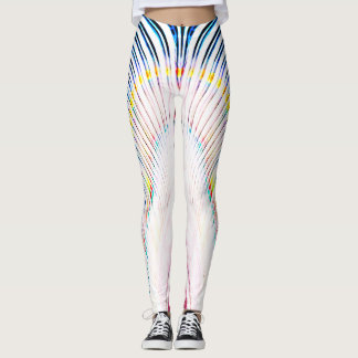 Leggings with colourful array pattern