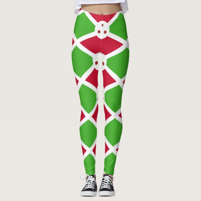 Leggings with flag of Burundi (Front)