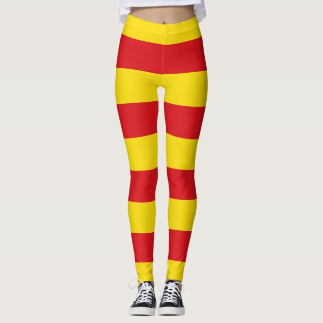 Leggings with flag of Catalonia (Front)