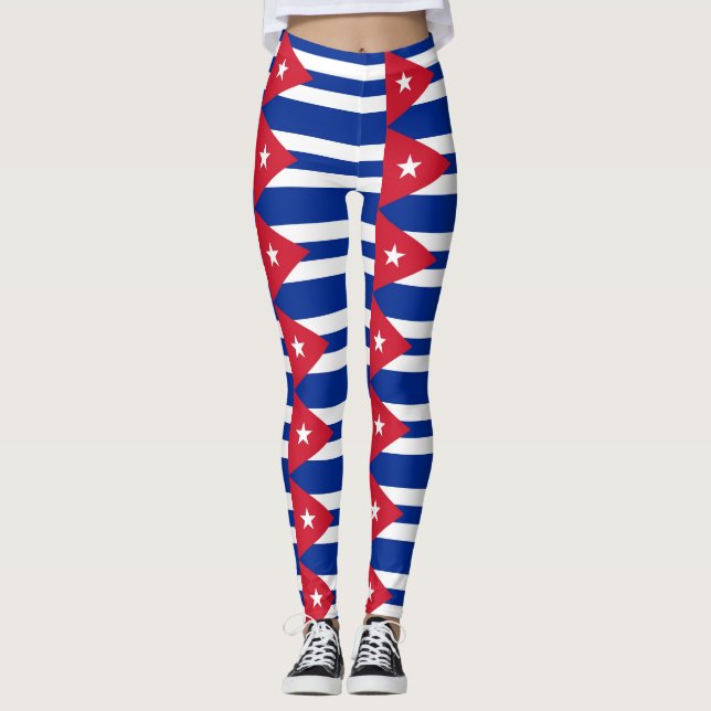 Leggings with flag of Cuba (Front)
