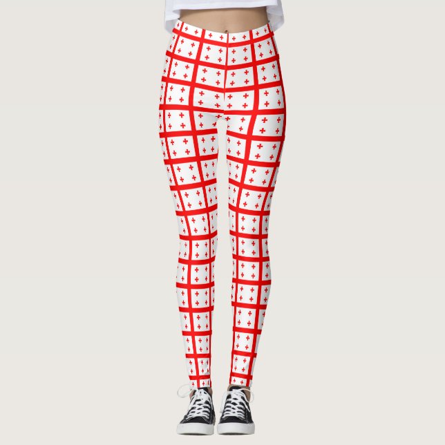 Leggings with flag of Georgia (Front)