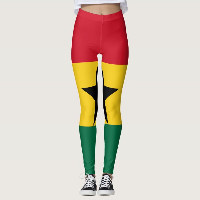 Leggings with flag of Ghana (Front)