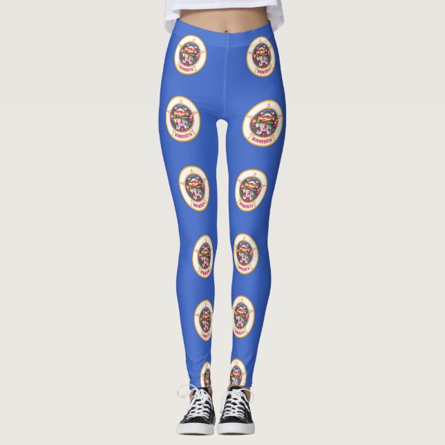 Leggings with flag of Minnesota State, USA (Front)