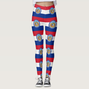 Leggings with flag of Missouri State, USA
