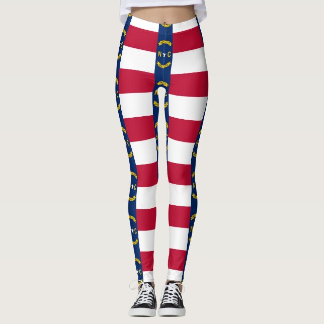 Leggings with flag of North Carolina State, USA (Front)