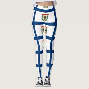 Leggings with flag of West Virginia State, USA