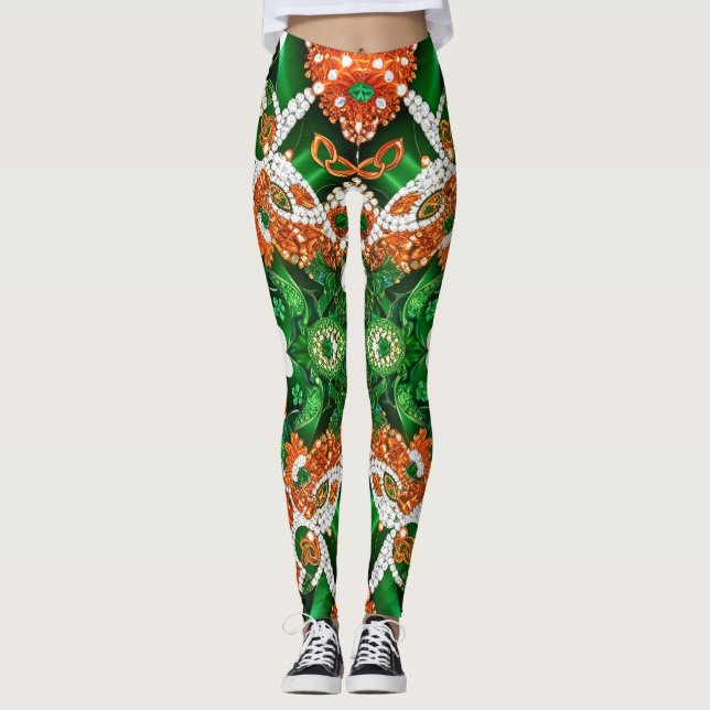 Leggings with Irish Colours design (Front)