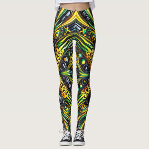 Leggings with Jamaican Colours design