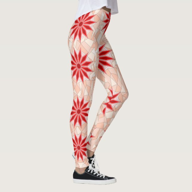 Leggings with red warm art (Right)