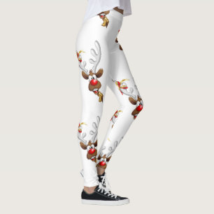 LEGGINGS WITH SILLY YET SWEET ****REINDEER****