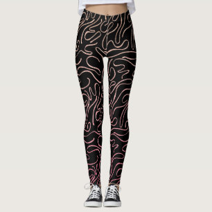Leggings woman glitter pink