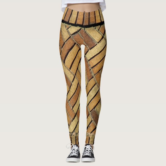 Leggings - Woven Brick Pattern (Front)