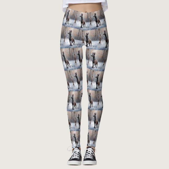 Leggings Xoloitzcuintli Laisser neiger Noël (Devant)
