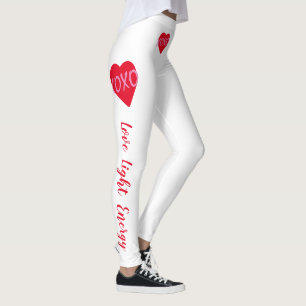 Leggings XOXO Coeur rose Blanc XOXO Hugs Baisers Blanc