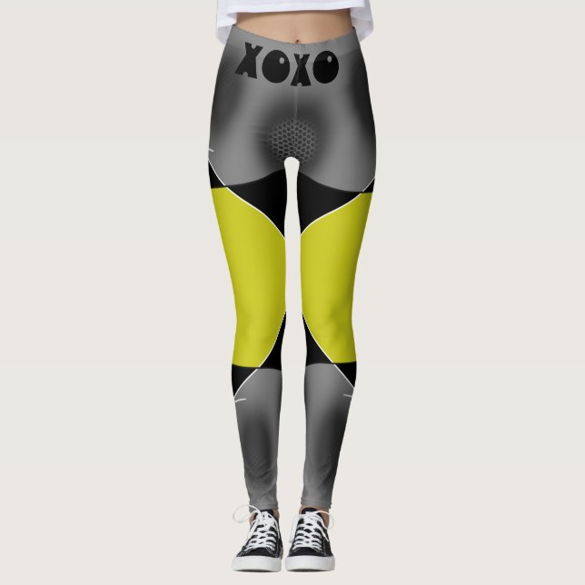 Leggings Xoxo jaune (Devant)