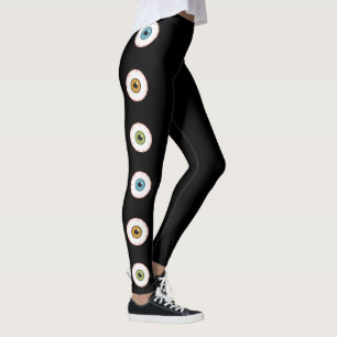 Leggings Yeux colorés Halloween Eyeballs Yeux injectés de s