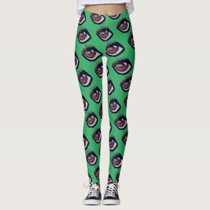 Leggings Yeux Dachshund Brown personnalisés