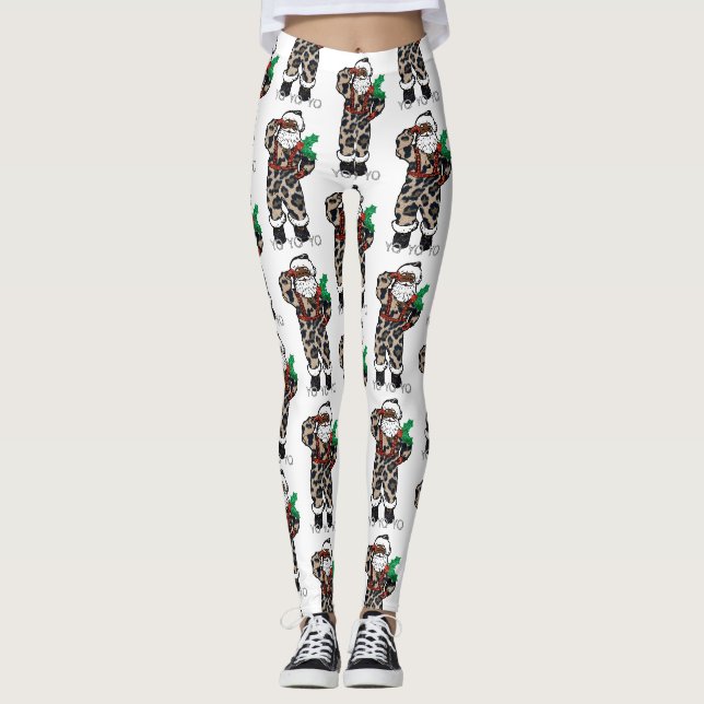 Leggings yo black père Noël (Devant)
