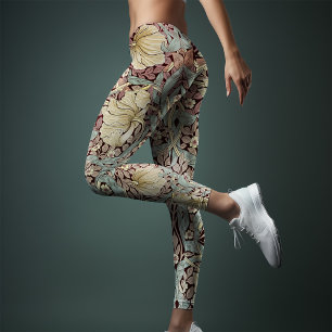 Leggings Yoga à deux tons Vintage Cyan Magenta William Morr