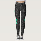 Leggings YOUR NAME Black Paisley Exercise Pants
