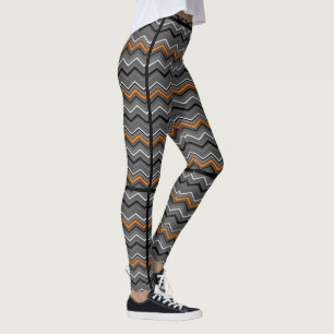 Leggings Zag orange Zig avec sangle noir...RSD/CRPS