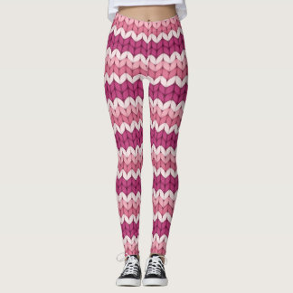 Leggings Zag rose beige