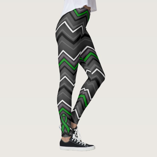 Leggings Zag Zig vert avec ruban...C Diff (Droite)