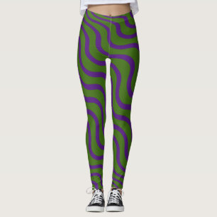 LEGGINGS ZEBRA VERT FORESTIER TIGHTS STRECH LÉGINGS