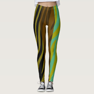 Leggings Zèbre moderne Motif d'impression #18