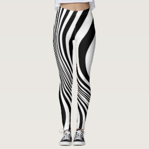 Leggings Zèbre Motif de texture de peau animale-88