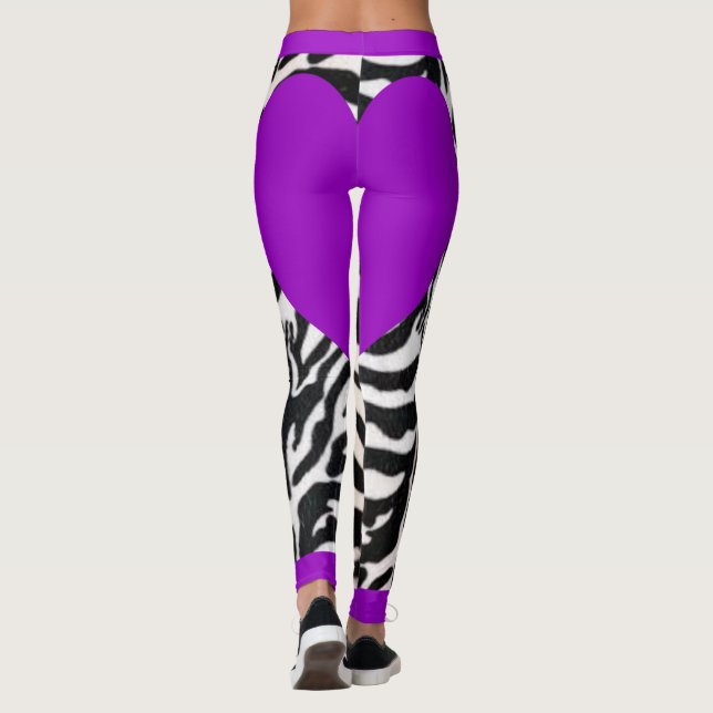 Leggings Zèbre pourpre (Dos)