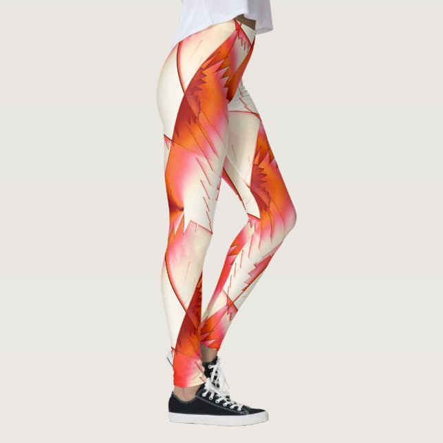 Leggings Zigzag de corail vivant ou scies numériques, sous  (Droite)