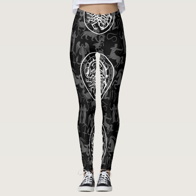 Leggings Zodiac Motif Z02 - Scorpio.w (Devant)