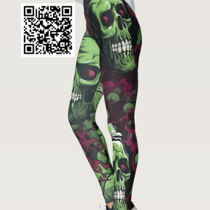 Leggings Zombie vert mort