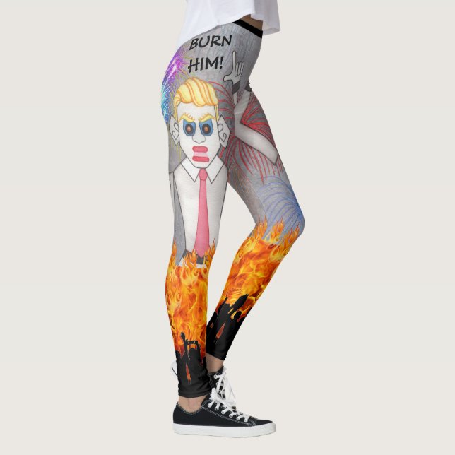 Leggings Zozobra Père Noël Fe, NM Gloom Away ! Brûle-Le ! (Droite)